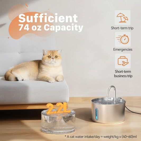 Whiskerly® - Automatic Pet Water Fountain